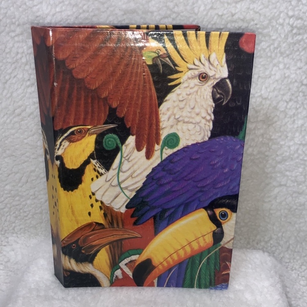 Photo Album holds 60 photos Parrots Tucan birds Vintage 10"